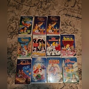 Black Diamond VHS Disney Lot. 10 BD 1 Masterpiece Movie 11 movies total.